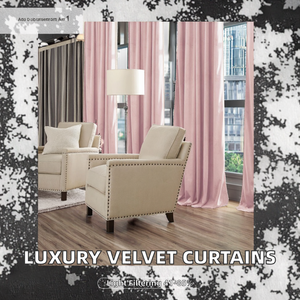 Cortinas Aislantes de Terciopelo KS Coreanas, Estilo Europeo Americano, Diseño de Lujo, 100% Poliéster, Modernas, para Verano, para Sala de Estar - Product Image 2