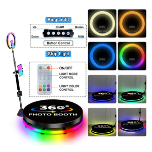 Photomaton vidéo automatique portable à 360 degrés, machine à <span class=keywords><strong>prix</strong></span> 360, plateforme rotative en verre, grand photomaton vidéo pour les événements et les locations - Product Image 5