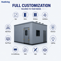 Cabine acoustique industrielle à structure en acier pour l'isolation phonique des équipements électriques, contrôle du bruit, service ODM/OEM