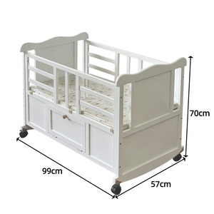 <span class=keywords><strong>Cuna</strong></span> de Madera Portátil 2 en 1 <span class=keywords><strong>Next</strong></span> <span class=keywords><strong>to</strong></span> <span class=keywords><strong>Me</strong></span>, <span class=keywords><strong>Cuna</strong></span> Blanca con Almacenamiento y Cajón para Recién Nacidos - Product Image 6