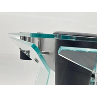 Table de billard professionnelle de luxe moderne pour 9 boules, table de snooker extérieure avec plateau en ardoise et rail en verre, directement de l'usine