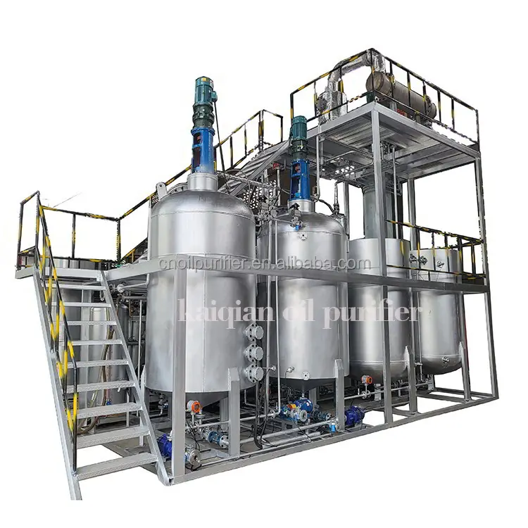 Used Motor Oil To Diesel Equipment Tire Plastic Pyrolysis Oil Refinery Distillation Refining Machine Mini
