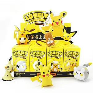 6 unids/set Pokemones Mini PVC figuras de acción Set Pikachus Mimikyu Raichu juguetes para niños en caja ciega