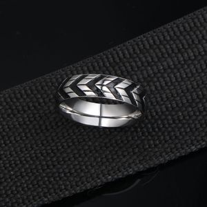Bague de mode pour homme en acier inoxydable 316L, motif pneus, style vintage, pour bar, boîte de nuit, fête, accessoires de bijouterie - Product Image 4