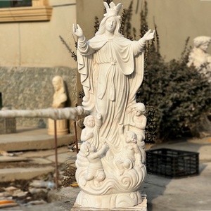 Sagrado Corazón de Jesús y María de Mármol a Tamaño Real para Exteriores en Venta SH-R030 Sagrado Corazón de Jesús a Tamaño Real SH-R030 - Product Image 4