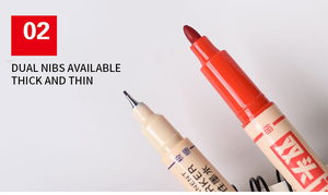 Genvana đôi đầu Bút đánh dấu vĩnh viễn không thấm nước và nhanh khô dầu dựa trên đôi lời khuyên đánh dấu vĩnh viễn - Product Image 3