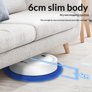 Robot Vacuum Cleaner Smart <b>Mopping</b> Machine Fully Automatic <b>Dry</b> Wet Dual-Use Scrubbing USB Powered Low Noise Hotel Household USB- - Product Image 3