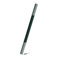 Barre de Résistance Pilates 47,5 cm en TPE/NBR Ferme, Style Pvolve, Portable, pour Tonification Musculaire, avec Boucles de Pied, pour Yoga et Entraînement Complet à Domicile