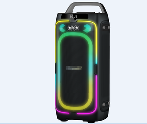 Nouvelle Enceinte de Fête à Roulettes <span class=keywords><strong>Double</strong></span> 8 pouces 140W, Système Audio Portable Boombox avec Fonction Karaoké 130 - Product Image 1