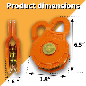 Accesorios todoterreno, polea de cabrestante de 10 toneladas, polea de cabrestante de bloque de arranque forjado, polea de cabrestante de resistencia mínima a la rotura de 25000 libras - Product Image 4