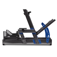 Asiento de Carreras de Aluminio 4080 de Venta Caliente, Configuración Completa con Asiento Tipo Bucket y Base de Volante para Cabina de Simulación Estilo Fórmula