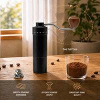 Moulin à café manuel en gros, triple roulement, meule en acier inoxydable 420, poignée ergonomique, économie d'effort, fournisseur direct d'usine en gros