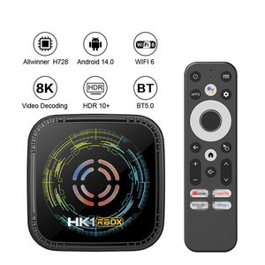 HK1 RBOX H8X TV BOX Smart Android 14.0 4G 64G Allwinner H728 Quad Core 4K 1000M Wifi 6 Assistant vocal Lecteur multimédia Décodeur - Product Image 1