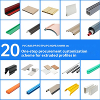 Extrusión de tubería rectangular de PVC, tamaños cuadrados, perfiles de plástico, tubos de plástico rectangulares y cuadrados