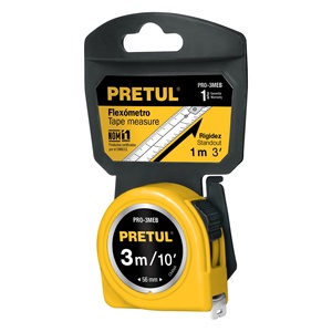 3M PRO-3MEB Flex Metro nastro giallo misura 13mm carta di plastica con Display dei prezzi - Product Image 1