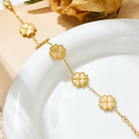MIRADIA-Conjunto de joyas de flores de acero de titanio para mujer, collar de acero inoxidable que no se deslustra