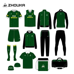 Custom Rugby Jersey Hoge Kwaliteit Rugby Voetbal Uniform Set Voor Mannen Aangepaste Sublimatie Rugby Team Jersey Shirt Volledige Kit