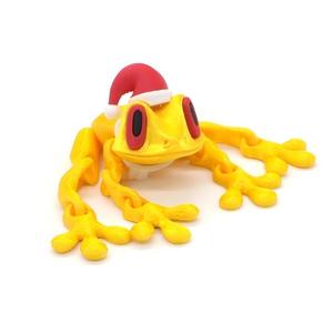 Aimant de réfrigérateur personnalisé en forme de grenouille imprimé en 3D, modèle de grenouille des bois articulé, jouet décoratif de Noël, modèle 193 - Product Image 4