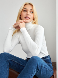 Suéter de Cuello Alto para Mujer, Tejido Suave, Jersey de Cachemira, Suéteres Básicos Suaves para Mujer, Otoño Invierno 2026 - Product Image 2