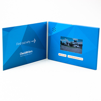 Produit populaire hd boîte vidéo invitation cartes de vœux écran lcd pour la publicité cadeau business vidéo livret