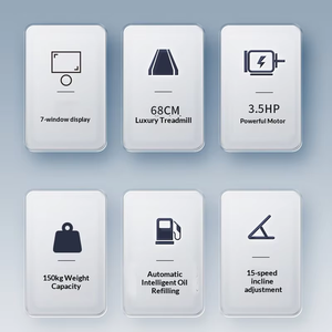 <span class=keywords><strong>Tapis</strong></span> de course électrique pliable professionnel avec écran LCD, moteur 3,5 CV et haut-parleur intégré pour usage domestique et salle de sport - Product Image 4