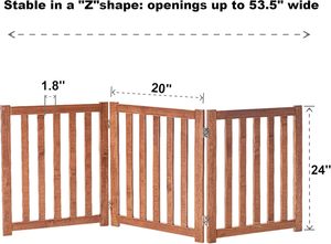 Parc pliant <span class=keywords><strong>en</strong></span> <span class=keywords><strong>bois</strong></span> <span class=keywords><strong>pour</strong></span> <span class=keywords><strong>chien</strong></span> barrière de sécurité intérieure debout - Product Image 6