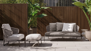 Ensemble de canapés et fauteuils de jardin en aluminium, modernes, sur mesure, résistants aux intempéries, de luxe, avec cordes tressées, pour terrasse et extérieur - Product Image 3