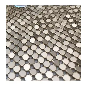 Decorative Metal Wire Mesh Colorful Metal Cloth Chain Link Curtain Mesh for Screens&Wallpaper&Room Dividers