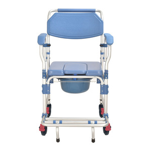 Wheeled <b>Commode</b> <b>Chair</b> 99cm Height With Bucket For Seniors And Pregnant Women Home Care Shower Seat - Product Image 4