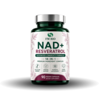 Mélange nutritionnel 18-en-1 NAD+ Resvératrol, marque privée OEM ODM, 90 capsules végétales, testé en laboratoire par un tiers certifié GMP