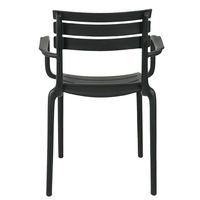 Fauteuil en plastique PP avec dossier à lattes, empilable, pour salle à manger, terrasse, jardin, restaurant, café