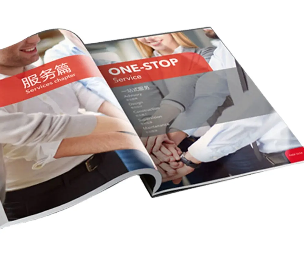 Impresión de folletos de catálogo de revista personalizada impresión profesional de folletos