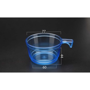 Premium PS Blue Transparent DTC <b>Cup</b> with Handle Portable Colored <b>Plastic</b> Vessel for Daily Hydration and Travel - Product Image 2