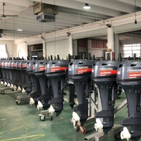 HIMARINE 9.9HP 2-Tak Mesin Tempel Poros Pendek Berbahan Bakar Bensin untuk Kapal Nelayan