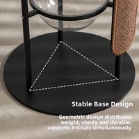 Structure d'escalade multifonctionnelle moderne pour chat avec nid, griffoir et griffoir intégré pour aiguiser les griffes, conception de grande maison, construction métallique