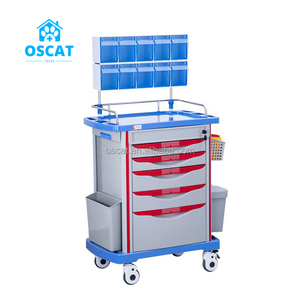 OSCAT EX-T01 수의학 장비 응급 카트 스테인레스 스틸 의료 트롤리 ABS 플라스틱 금속 재료 클리닉 - Product Image 4