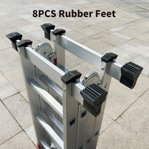 EN131 Échelle polyvalente épaissie en <span class=keywords><strong>aluminium</strong></span> Échelle pliante rapide simple avec <span class=keywords><strong>8</strong></span> <span class=keywords><strong>pieds</strong></span> - Product Image 5
