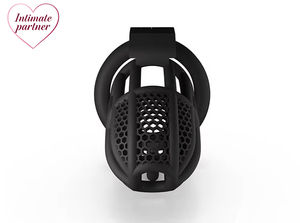 Dispositivo di Castità Maschile Serie Master con Gabbia Ristretta e Bloccante con 4 Anelli di Base - Product Image 5