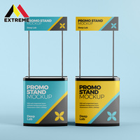 Table d'affichage portable personnalisée, écologique, rétractable, avec cadre en PVC, 30 cm * 80 cm, pour la publicité et la promotion de la marque