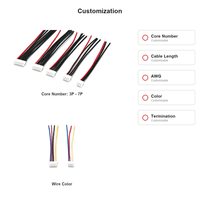 Câble de charge d'équilibrage JST XH 2.54 20AWG en silicone 3S 4S 5S 6S 7S plaqué argent conforme RoHS