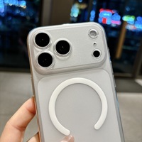 Casing HP Ultra Tipis Matte Frosted Magnetik Transparan Hard PC untuk Iphone 17 16 15 Pro Max 17 Air Pelindung Ponsel