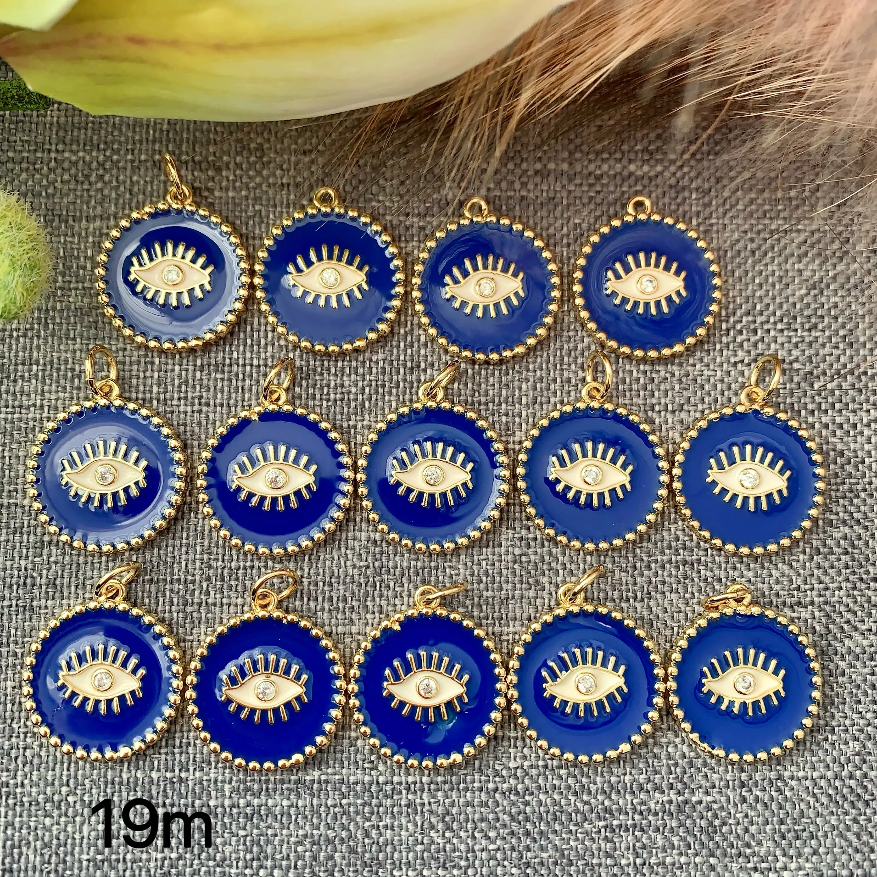 BD-C2771 классическое ожерелье для мужчин и женщин ожерелье из индейки глаз для повседневной жизни синее эмалевое ожерелье 2024