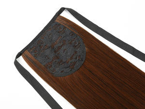 ผมหางม้าแบบลอนหยิกเป็นลอนธรรมชาติพร้อมสายรัดผมสีน้ำตาลดำ - Product Image 6