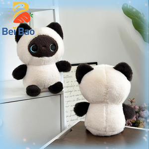 Fabricante de Peluches, Juguete de Peluche Suave, <span class=keywords><strong>Gato</strong></span> Siamés de Peluche, Gatito para Aliviar el Estrés, Compañero de Abrazos para Amantes de los Gatos - Product Image 2