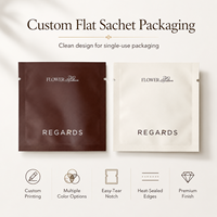 Sachet d'emballage personnalisé en aluminium haute barrière pour masque facial |   Pochette cosmétique finition mate | Emballage cosmétique OEM directement de l'usine