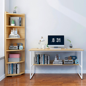 Estantería de esquina multicapa, estantes de almacenamiento de escritorio simple, para sala de estar, dormitorio, ahorro de espacio, librería de suelo a techo - Product Image 3