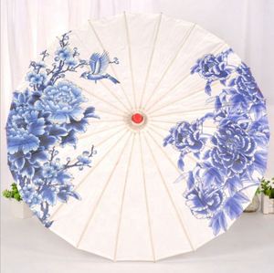 Parasol Artisanal Japonais et Chinois pour Décoration de Plafond, Accessoire de Danse, Parapluie en Tissu Fait Main, Diamètre 84cm, en Bambou, Coton et Papier - Product Image 3