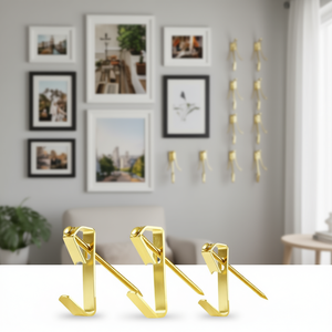 ชุดแขวนรูปภาพโลหะพร้อมตะขอและตะปู รับน้ำหนักได้ 20 30 50 ปอนด์ สำหรับกรอบรูปและการจัดระเบียบบนผนัง - Product Image 2