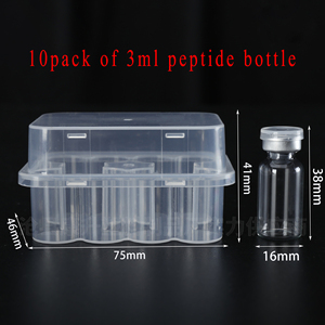 Caja de Almacenamiento de Viales de Plástico PP <span class=keywords><strong>Transparente</strong></span> de 2x3ml al por Mayor para Péptidos, Estuches de Almacenamiento para Botellas de Penicilina de 3ml - Product Image 4