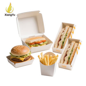 Soluzione Completa per Imballaggi Fast Food: Scatole per Burger, Sandwich e Patatine Fritte, Personalizzabili in Dimensioni e Design per Attività di Ristorazione - Product Image 1